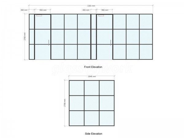 The Finance Hub (Tunbridge Wells, Kent): T-Bar Black Framed Glass Office Pods