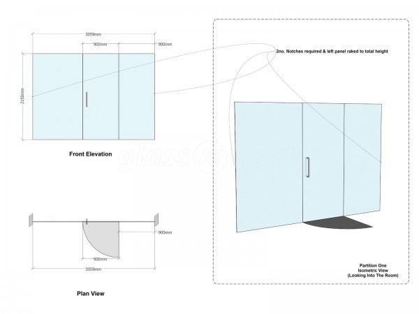 TruTravels (Kingston Upon Thames, Surrey): Frameless Toughened Glass Partition Wall