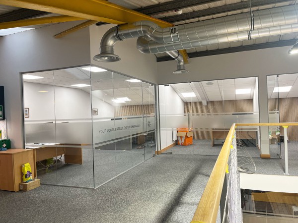 UK Alternative Energy (Lincoln, Lincolnshire): Frameless Glass Office Partitions