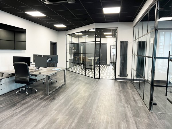 Ultima Furniture  (Featherstone, West Yorkshire): T-Bar Black Framed Industrial-Style Glass Office Commercial Fitout