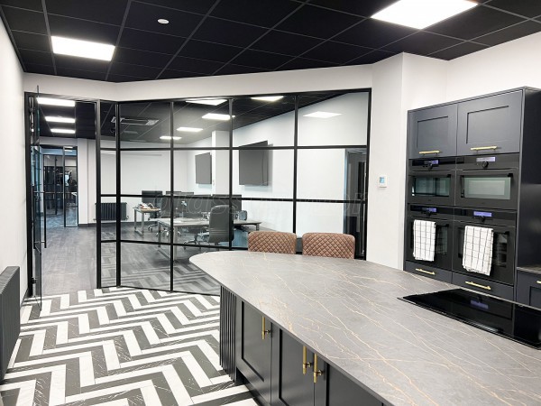 Ultima Furniture  (Featherstone, West Yorkshire): T-Bar Black Framed Industrial-Style Glass Office Commercial Fitout