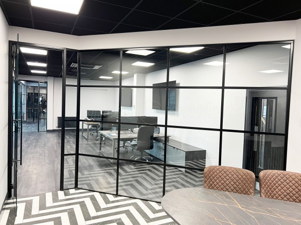 Ultima Furniture  (Featherstone, West Yorkshire): T-Bar Black Framed Industrial-Style Glass Office Commercial Fitout