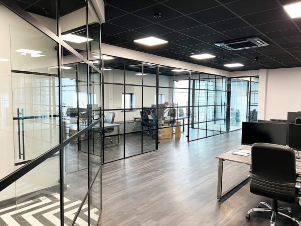 Ultima Furniture  (Featherstone, West Yorkshire): T-Bar Black Framed Industrial-Style Glass Office Commercial Fitout