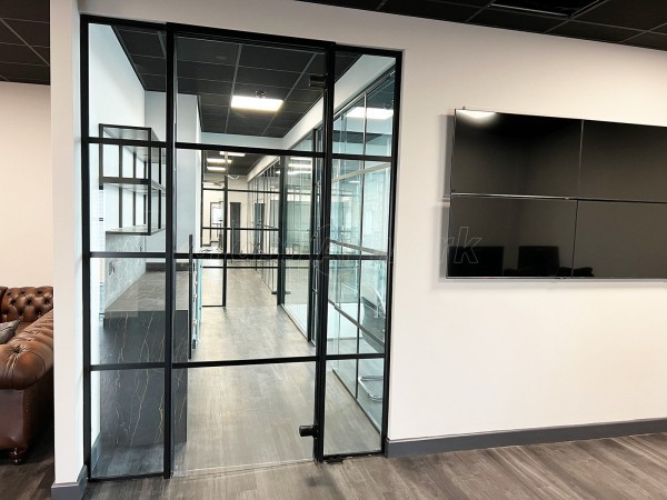 Ultima Furniture  (Featherstone, West Yorkshire): T-Bar Black Framed Industrial-Style Glass Office Commercial Fitout