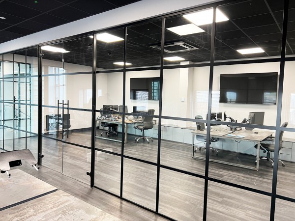 Ultima Furniture  (Featherstone, West Yorkshire): T-Bar Black Framed Industrial-Style Glass Office Commercial Fitout