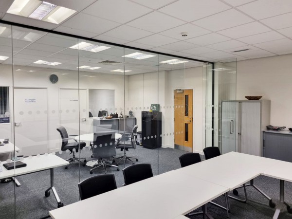 Up & Away Aviation Detailing (Manchester Airport, Manchester): Toughened Glass Office Wall With Frameless Door