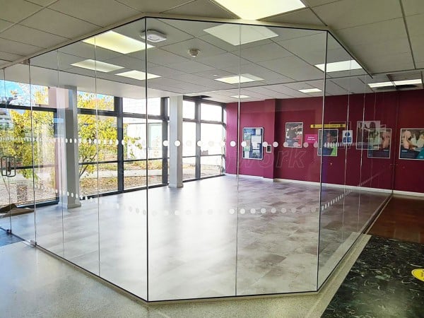 Single Glazed Frameless Glass Office Partitioning