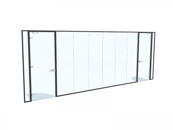 V and L Construction (The City, London): Glass Partition Wall With Two Doors