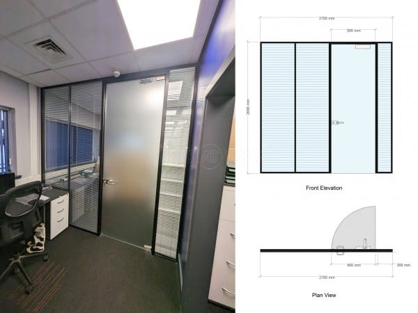 Virtue Ltd (Market Drayton, Shropshire): Double Glazed Glass Office Partitions With Blinds