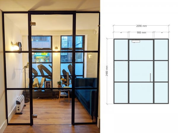 Wash Post Ltd (City of London, London): Black Industrial Style Separation Screen