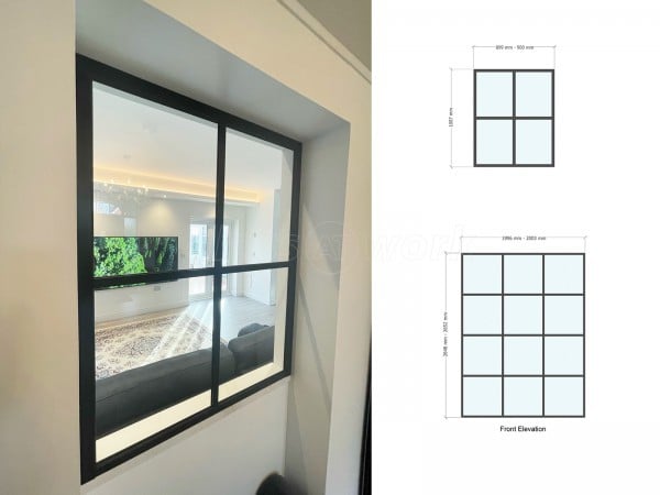 Westwood Refurbishment (Fleet, Hampshire): T-Bar Slimline Industrial-Style Glass Partitioning