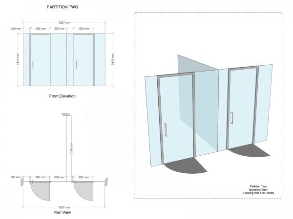 Whishworks (Windsor, Berkshire): Interior Toughened Glass Office Walls