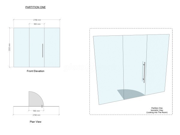 Wind Power Consultants (Shildon, County Durham): Glass Home Office Separating Wall With Bespoke Window Film