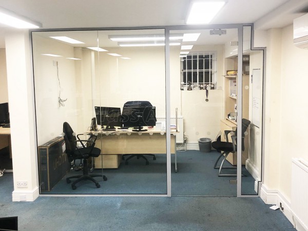 Wingate Electrical PLC (Waterloo, London): Glazed Partition With Acoustic Glass and Single Door
