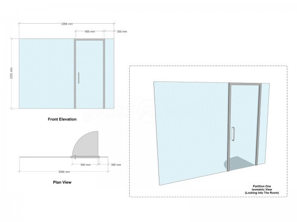 Wingate Electrical PLC (Waterloo, London): Glazed Partition With Acoustic Glass and Single Door