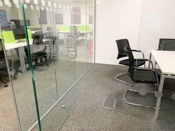 Wizu Workspace (Glasgow, Lanarkshire): Glass Corner Office With Frameless Glass Door