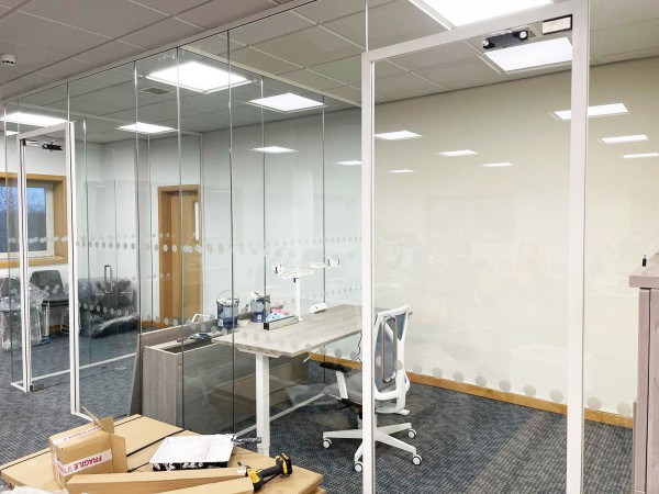 Workspace 365fm (Carron, Falkirk): Commercial Glass Office Installation