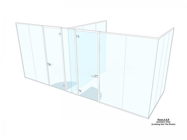 Workspace 365fm (Canary Wharf, London): Multiple Glass Partition Offices