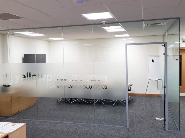 Yellow Power Ltd (Stoke On Trent, Staffordshire): Acoustic Glass Corner Room With Bespoke Window Film