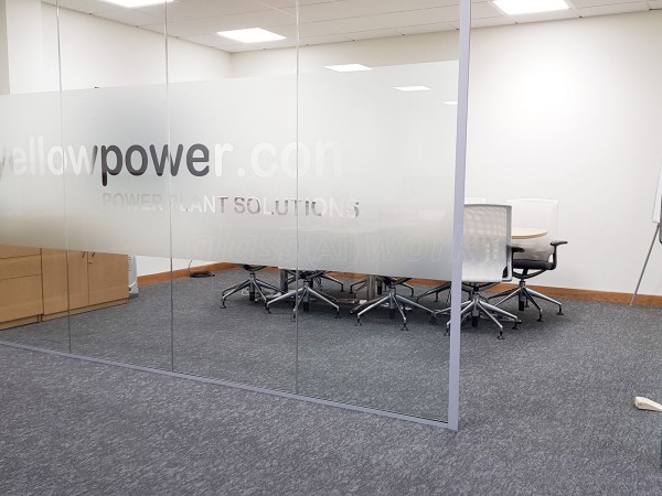 Yellow Power Ltd (Stoke On Trent, Staffordshire): Acoustic Glass Corner Room With Bespoke Window Film