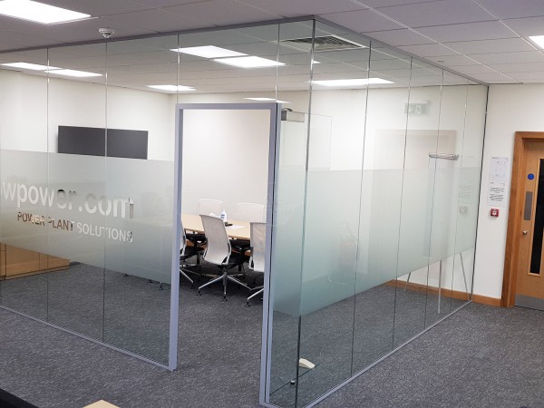 Yellow Power Ltd (Stoke On Trent, Staffordshire): Acoustic Glass Corner Room With Bespoke Window Film