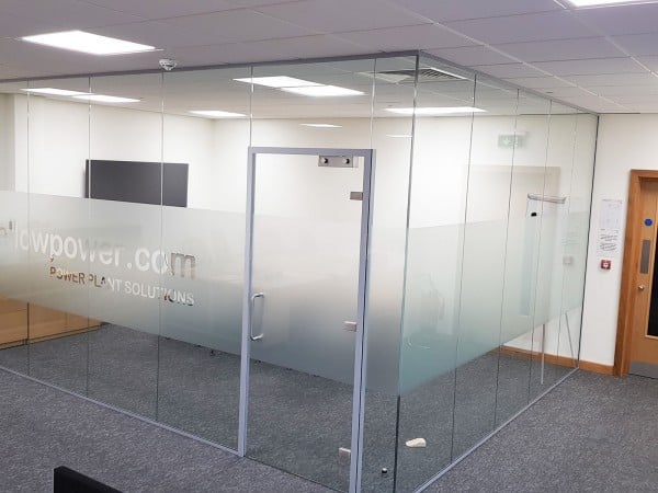 Yellow Power Ltd (Stoke On Trent, Staffordshire): Acoustic Glass Corner Room With Bespoke Window Film