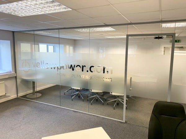 Single Glazed Frameless Glass Office Partitioning