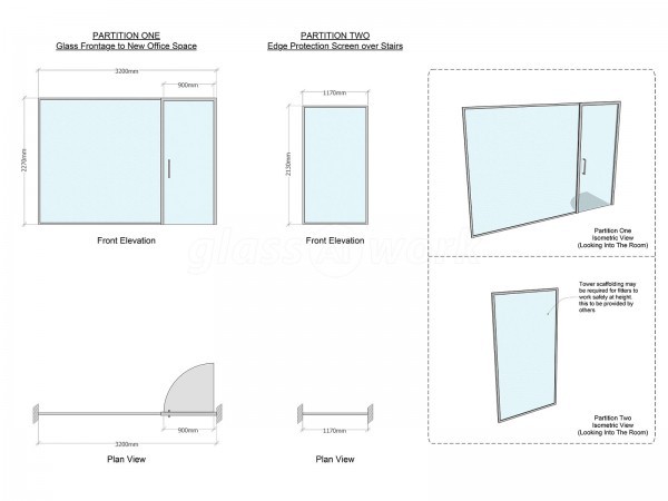 Zinc Digital (Little Houghton, Northampton): Toughened Glass Partition & Glazed Office Divider Screen