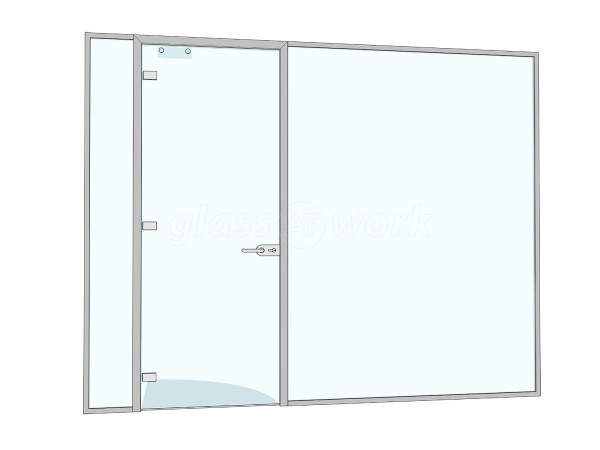 Zone Cee (Bilston, West Midlands): Glass Office Partition With Window Film