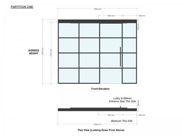 London Villa Art  (Marylebone, London): T-Bar Black Grid-Style Glass Wall and Sliding Door