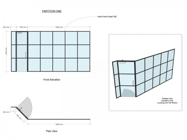 Aben Living (Derby, Derbyshire): Steel Framed Style Stepped Glass Wall Using Black Aluminium