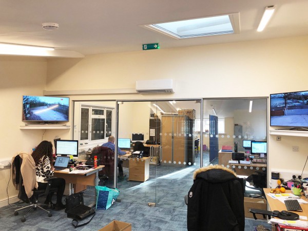 Chambers Southern Ltd (Worlds End, Hampshire): Two Acoustic Glass Partitions With Door