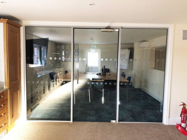 Chambers Southern Ltd (Worlds End, Hampshire): Two Acoustic Glass Partitions With Door