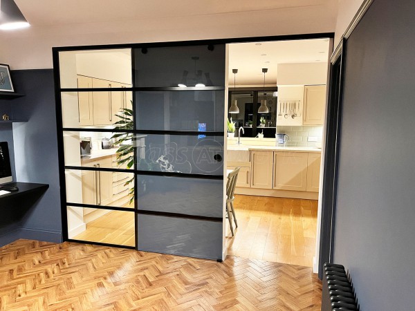 Domestic Project (Faversham, Kent): Art Deco Style Glass Sliding Door and Fixed Panel