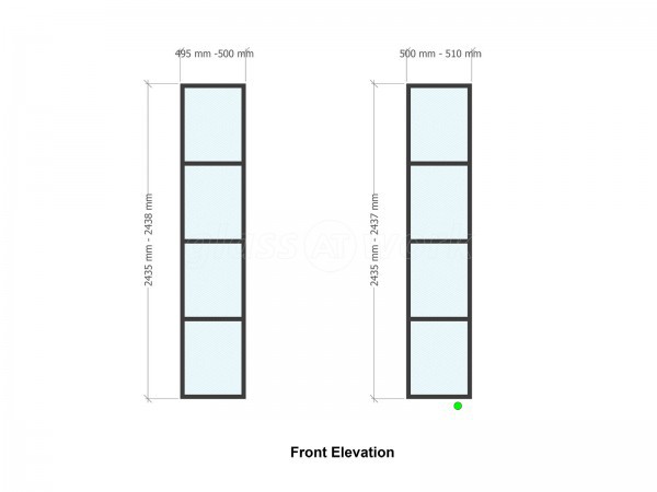 Domestic Project (Ipswich, Suffolk): T-Bar Glass Room Divider Fins