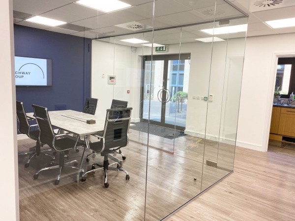 Archway Construction (Northampton, Northamptonshire): T-Shaped Glazed Partition Walls With Acoustic and Toughened Glass