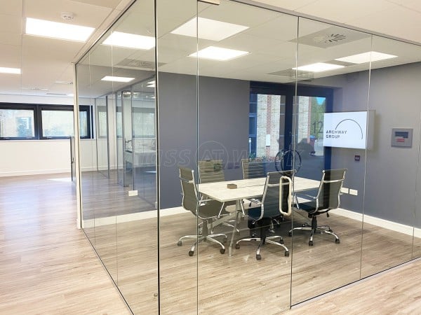 Single Glazed Frameless Glass Office Partitioning