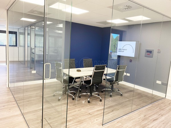 Archway Construction (Northampton, Northamptonshire): T-Shaped Glazed Partition Walls With Acoustic and Toughened Glass