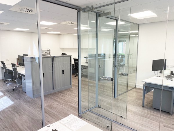 Archway Construction (Northampton, Northamptonshire): T-Shaped Glazed Partition Walls With Acoustic and Toughened Glass