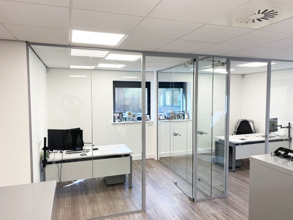 Archway Construction (Northampton, Northamptonshire): T-Shaped Glazed Partition Walls With Acoustic and Toughened Glass