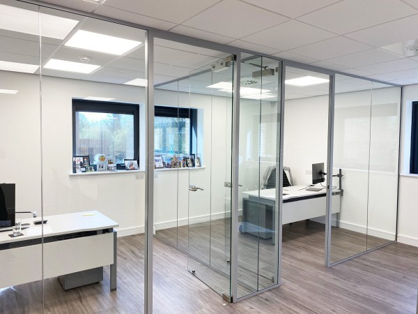 Archway Construction (Northampton, Northamptonshire): T-Shaped Glazed Partition Walls With Acoustic and Toughened Glass