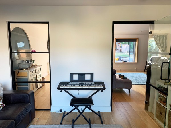 Domestic Project (Addlestone, Surrey): Industrial-Style T-Bar Glass Door and T-Bar Glass Panel