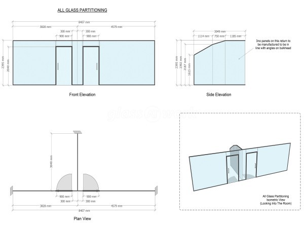 Ascot Timber Buildings Ltd (Liphook, Hampshire): Laminated Acoustic Glass Offices Under Pitched Ceiling