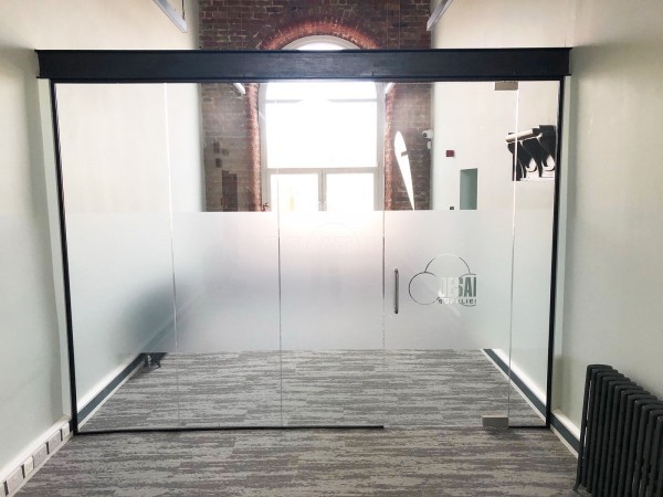 Ashworth Construction (Rochdale, Greater Manchester): Glass Wall and Door Under Beam [With Open Top]
