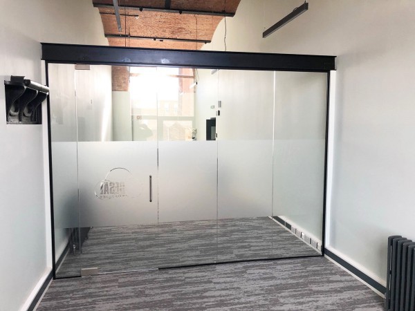 Ashworth Construction (Rochdale, Greater Manchester): Glass Wall and Door Under Beam [With Open Top]