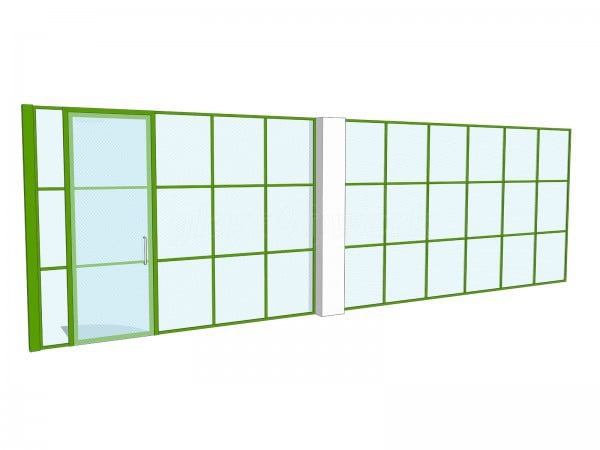 A.S.K Partners Limited (Harley Street, London): Double Glazed T-Bar Office Partitions Using Metal Bottle Green Trackwork
