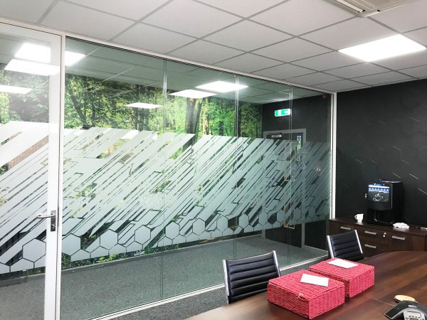 Aspect Interior Concept Ltd (Swindon, Wiltshire): Glass Office Partition Refurbishment With White Framed Glazed Doors