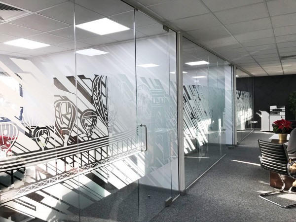 Aspect Interior Concept Ltd (Swindon, Wiltshire): Glass Office Partition Refurbishment With White Framed Glazed Doors