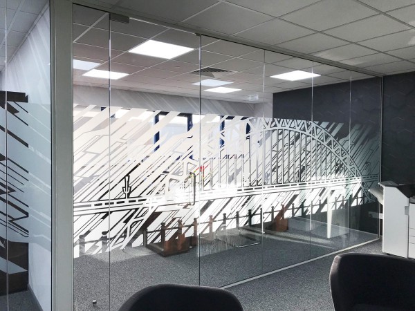 Aspect Interior Concept Ltd (Swindon, Wiltshire): Glass Office Partition Refurbishment With White Framed Glazed Doors