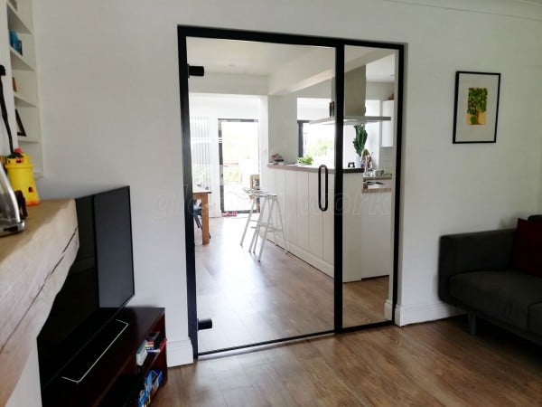 Residential Project (Isleworth, Epping): Frameless Glass Wall With Door For Living / Dining Room